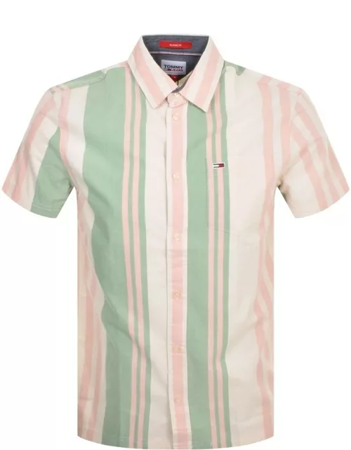 Tommy Jeans Short Sleeved Shirt Green