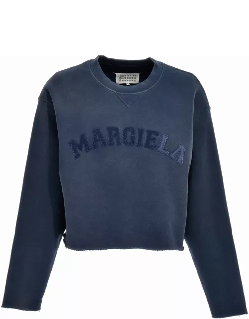 Maison Margiela Logo Embroidery Cropped Sweatshirt
