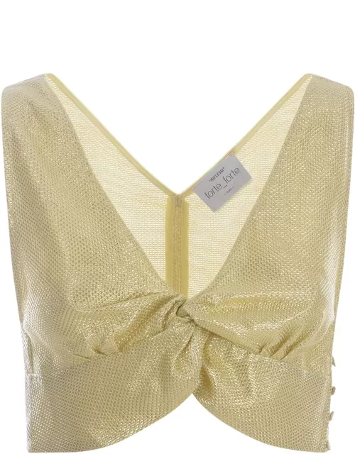 Forte_Forte Top Forte Forte Jacquard In Cotton And Viscose Blend