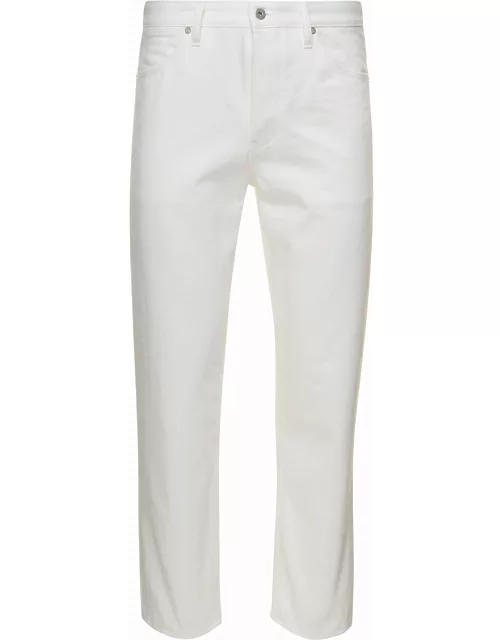 Jil Sander White Straight-leg Jeans In Cotton Denim Man