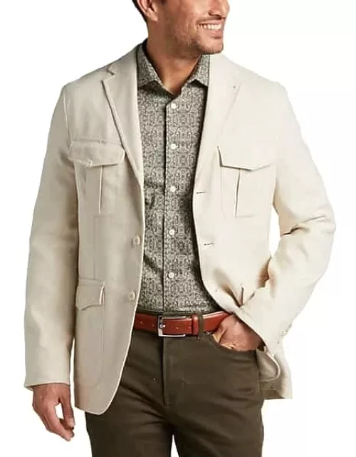 Joseph Abboud Men's Modern Fit Soft Jacket Beige