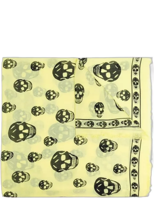 Yellow skull scarf with skull print
