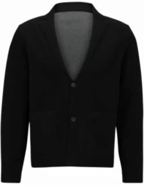 Relaxed-fit jacket in a cotton blend- Black Men's Sport Coat