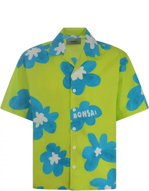 Shirt Bowling Bonsai flower In Cotton