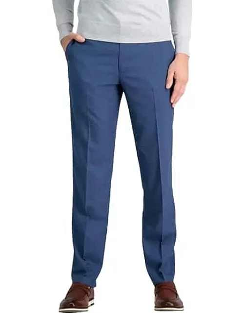 Haggar Men's J.M. Premium Performance 4-Way Stretch Classic Fit Dress Pants Blue Bone