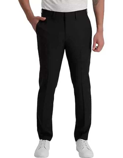 Haggar Men's Smart Wash Slim Fit Suit Separates Pants Black Solid