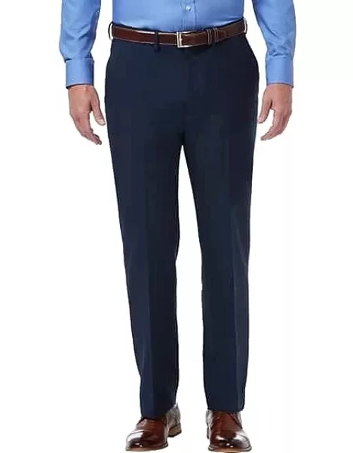 Haggar Men's Premium Comfort Performance 4-Way Stretch Classic Fit Dress Pants Blue