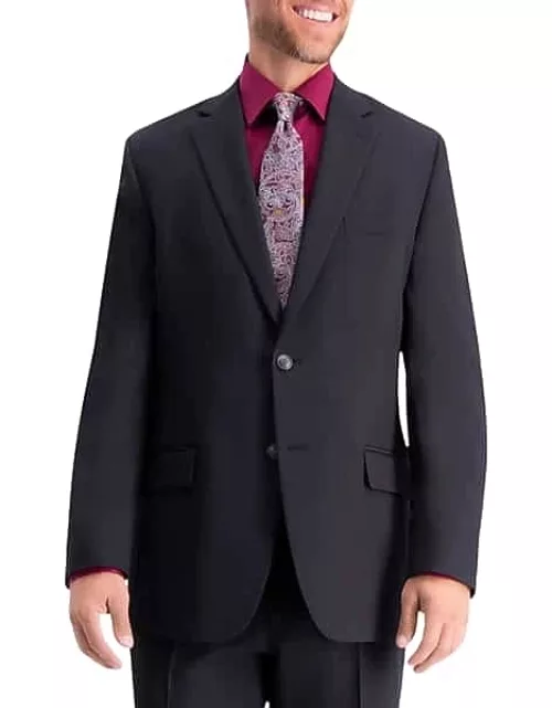 Haggar Men's Travel Performance Classic Fit Suit Separates Coat Black