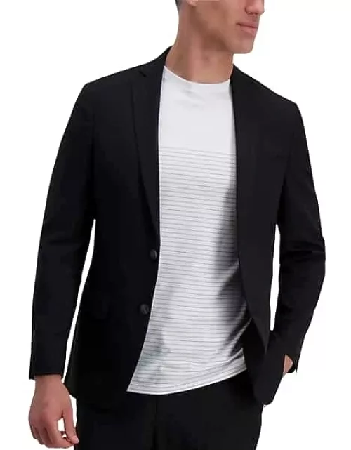 Haggar Men's Smart Wash Slim Fit Suit Separates Jacket Black Solid
