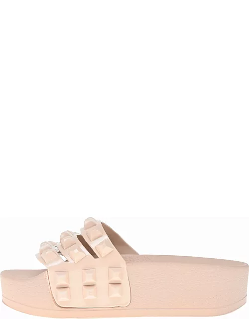 Carmen Platform Slides Sandals - Blush
