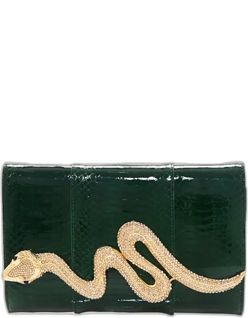 Serpent Snakeskin Clutch Bag