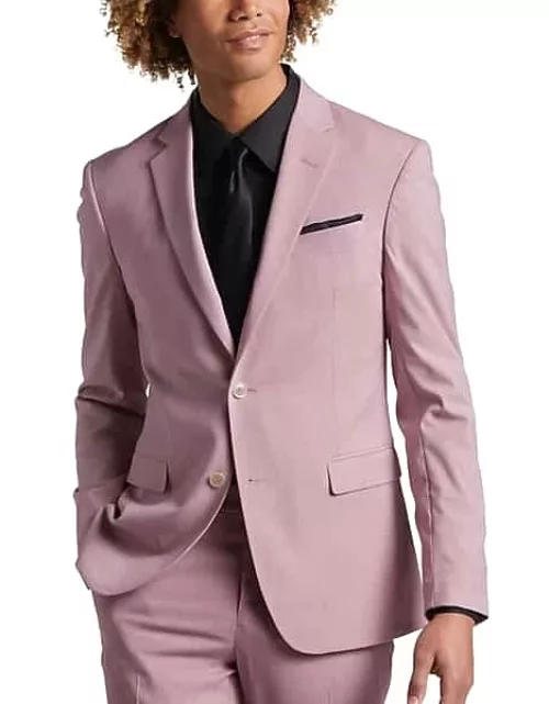 Egara Skinny Fit Notch Lapel Men's Suit Separates Jacket Rose