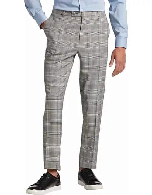 Paisley & Amp; Gray Men's Paisley & Gray Slim Fit Suit Separates Pants Slate Blue Check