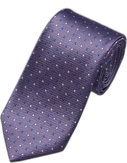 JoS. A. Bank Men's Reserve Collection Double Dot Tie - Long, Purple, LONG