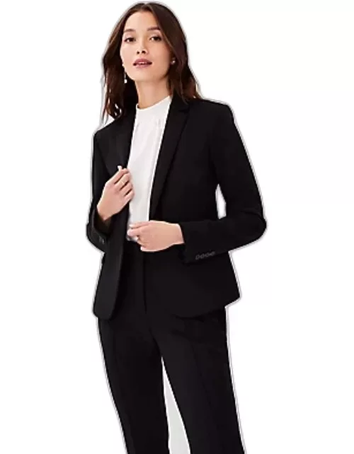 Ann Taylor The Petite One-Button Blazer in Double Knit