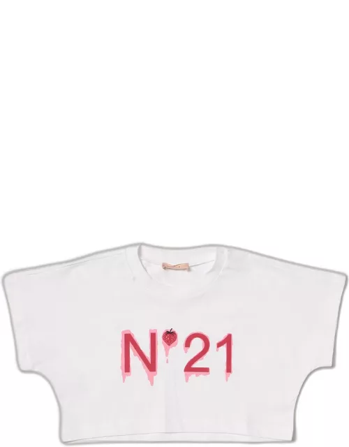 Cropped T-shirt N ° 21 with logo