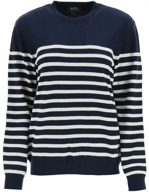 A. P.C. 'phoebe' striped cashmere and cotton sweater