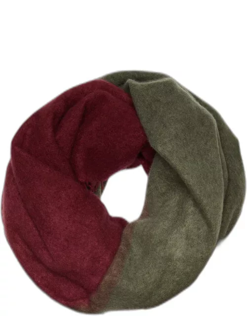 Fuzzy Feture Two-Tone Cashmere Scarf