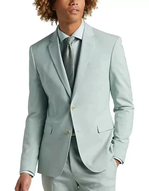 Egara Skinny Fit Notch Lapel Men's Suit Separates Jacket Green