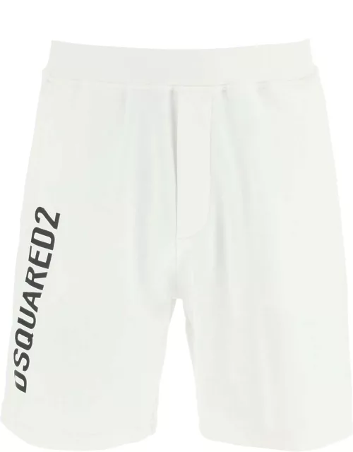 DSQUARED2 JERSEY BERMUDA SHORTS WITH LOGO