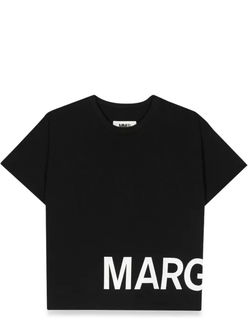 mm6 maison margiela mc logo t-shirt at the botto
