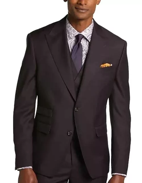 Tayion Men's Classic Fit Suit Separates Coat Purple Wine Purple