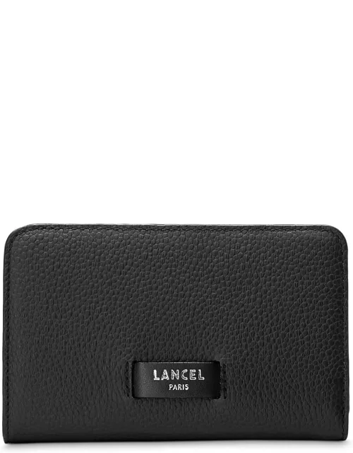 Lancel Black Grained Cowhide Leather Wallet