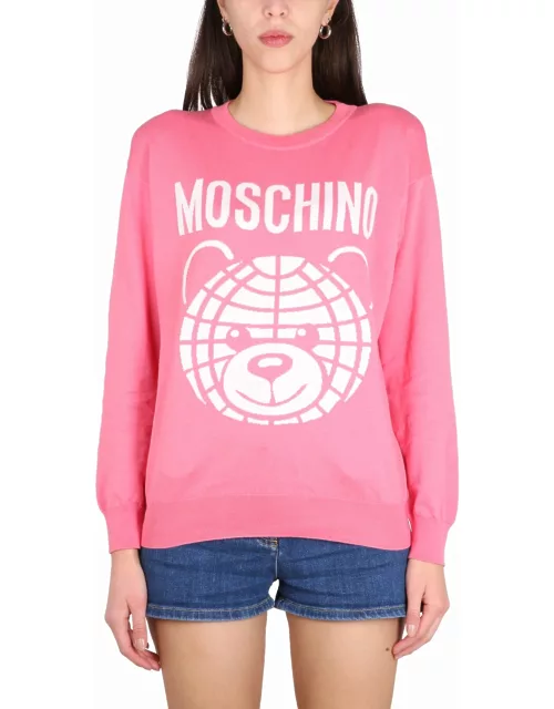 Moschino Cotton Crew Neck Sweater