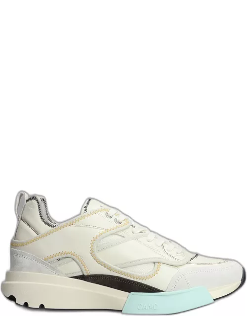 OAMC Aurora Sneakers In White Suede And Leather