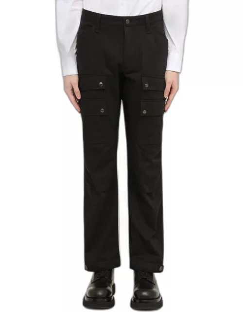 Black multi-pocket trouser