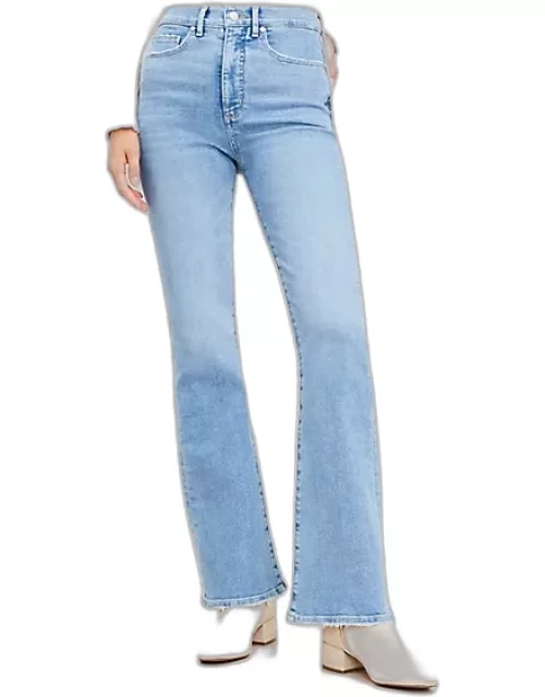 Loft Tall High Rise Slim Flare Jeans in Bright Indigo Wash
