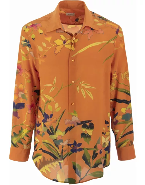 Etro Ramage Floral Silk Shirt