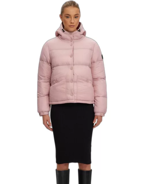 Winona Women&#39;s Two-Tone Hooded Snap Front Puffer Crop Jacket