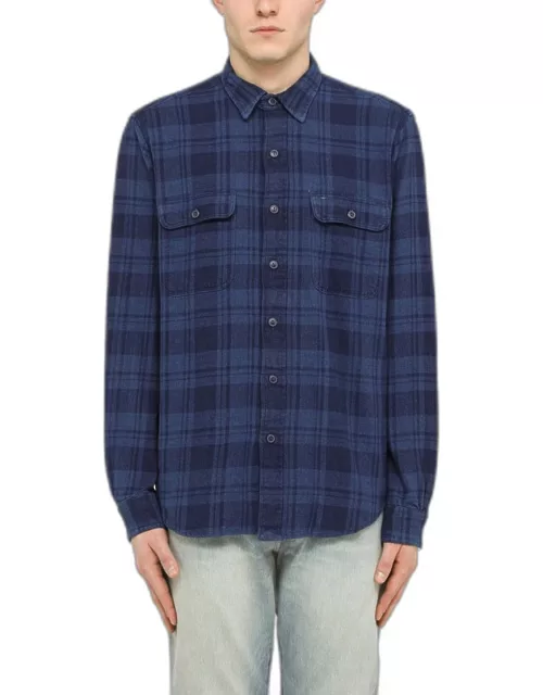 Blue check pattern Classic fit shirt