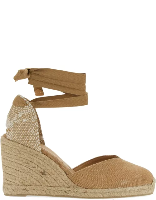castaner clear espadrille with wedge