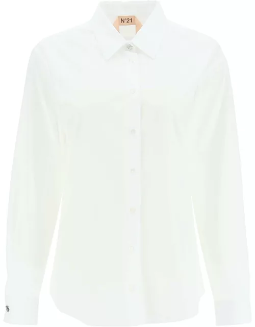 N.21 SHIRT WITH JEWEL BUTTON