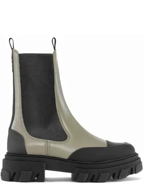 GANNI Mid Chelsea Boots in Green