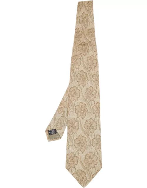 Giorgio Armani Floral Linen Silk Tie