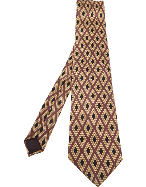 Lanvin Multicolor Diamond Printed Silk Tie