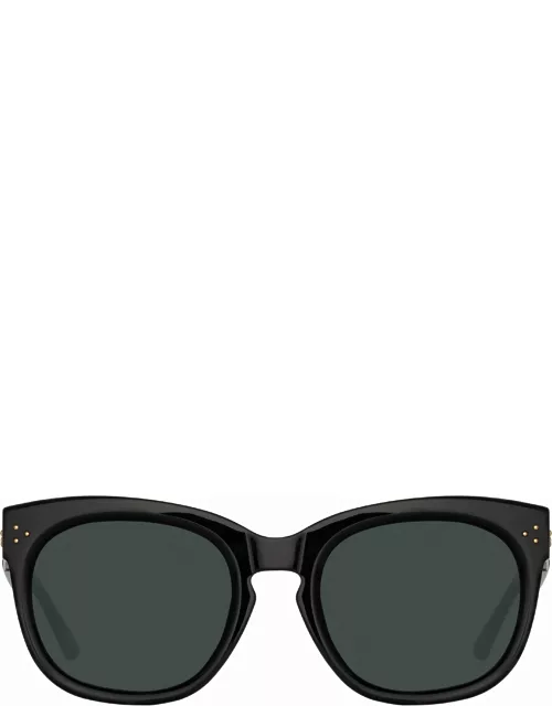 Jenson D-Frame Sunglasses in Black
