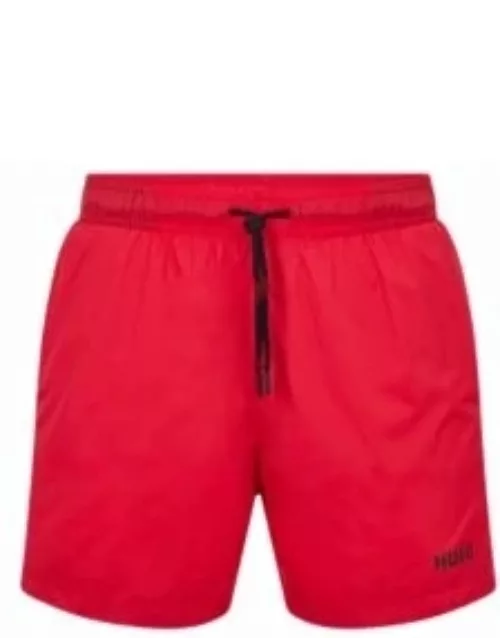 Ultra-light, quick-dry swim shorts with logo print- light pink Men's Swim Short