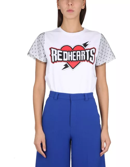 red valentino "red hearts" t-shirt