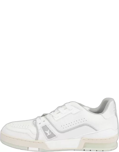 Louis Vuitton White/Grey LV Trainer Sneakers EU 37