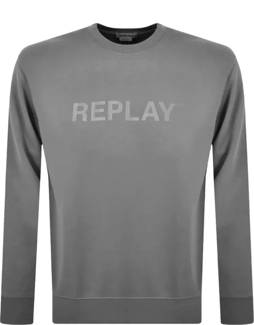 Replay Crew Neck Sweatshirt Grey
