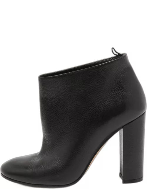 Gianvito Rossi Black Leather Ankle Boot