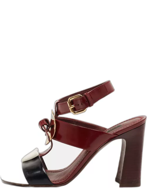 Louis Vuitton Tricolor Leather Ankle Strap Sandal