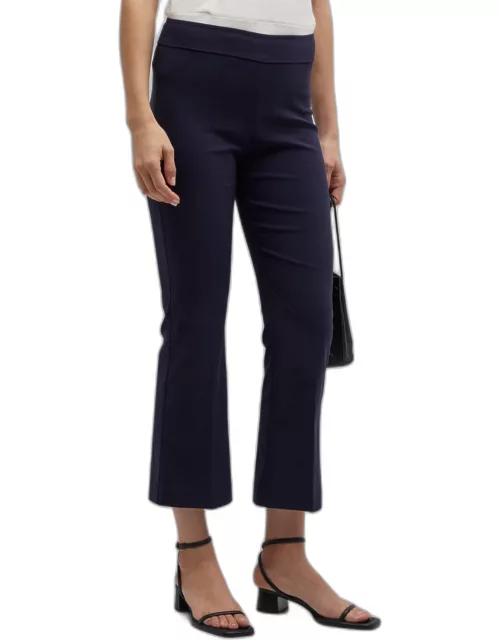 Leo Cropped Twill Flare Pant