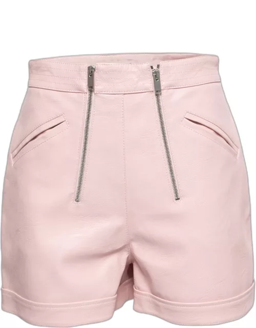 Stella McCartney Rose Pink Faux Leather Kallie Shorts