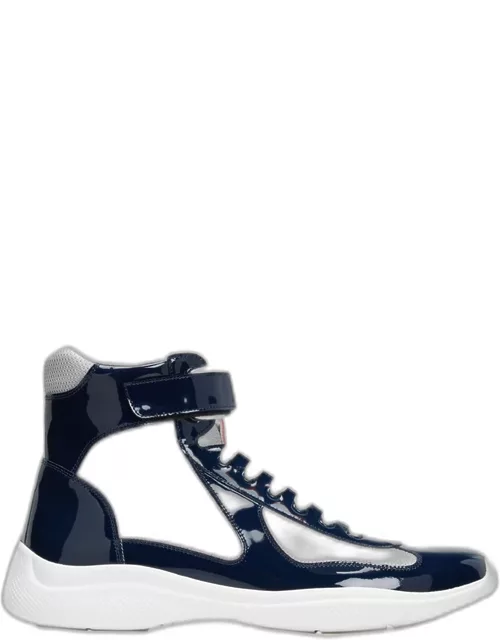 Men's America's Cup Patent Leather High-Top Sneaker