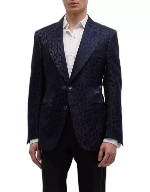 Men's Cooper Lurex Leopard Jacquard Evening Jacket
